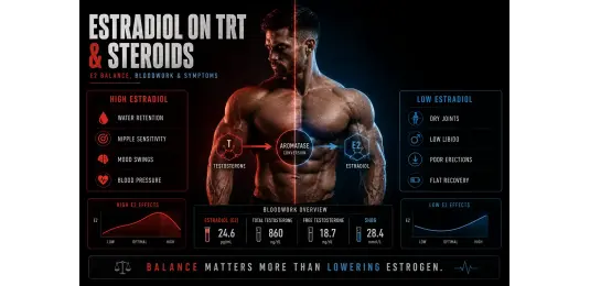 Estradiol on TRT and Steroids: Why E2 Matters More Than Most Men Think