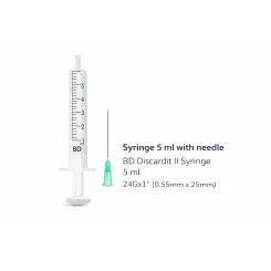 Syringe 5 ml with needle